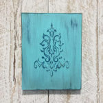 DIY Embossed Wall Plaque Tutorial Paint Color Tropical Cocktail