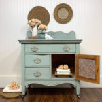 Pretty Blue Antique Washstand Before And After Paint Color Fancy Frock